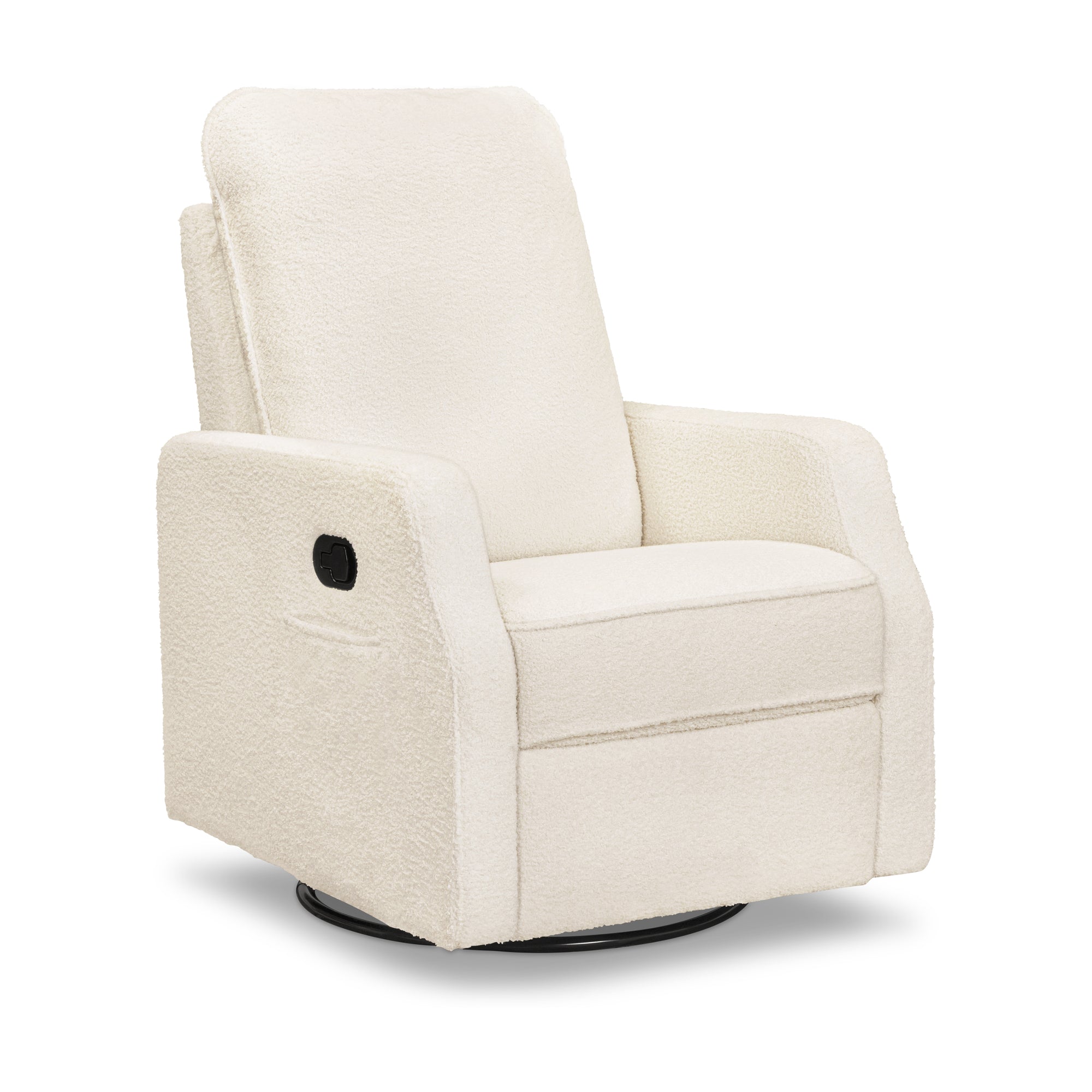 Lucas Pillowback Swivel Recliner | Boucle