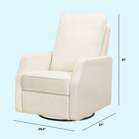 Lucas Pillowback Swivel Recliner | Boucle