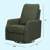 Lucas Pillowback Swivel Recliner | Boucle