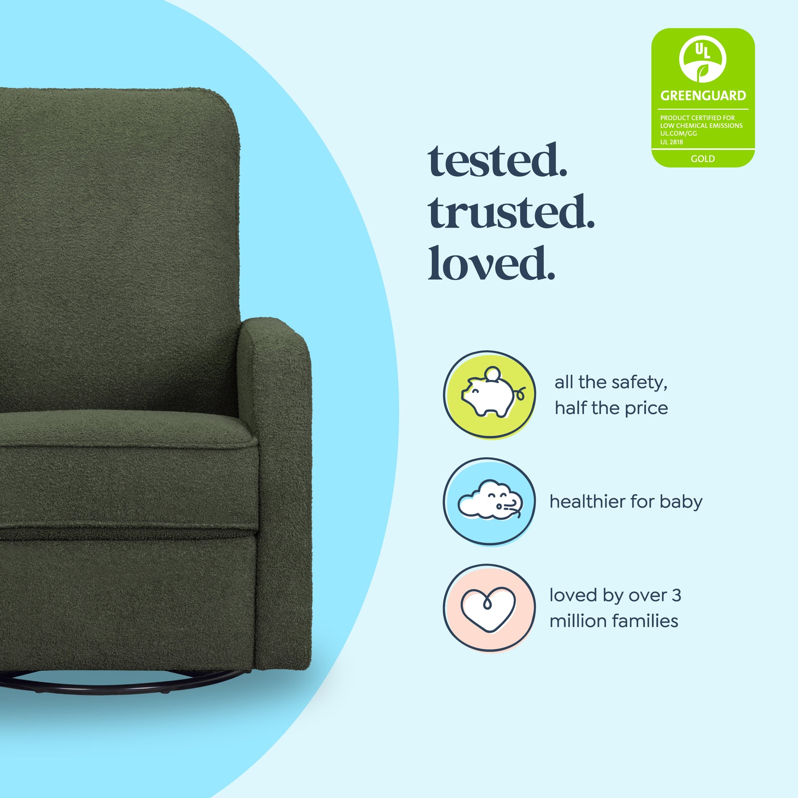 Lucas Pillowback Swivel Recliner | Boucle