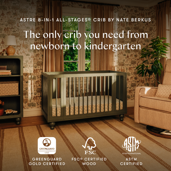 Astre All-Stages® 8-in-1 Crib with Bassinet + Toddler Bed Kits by Nate Berkus