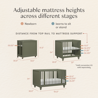Astre All-Stages® 8-in-1 Crib with Bassinet + Toddler Bed Kits by Nate Berkus