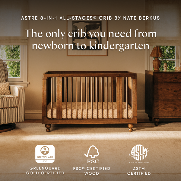 Astre All-Stages® 8-in-1 Crib with Bassinet + Toddler Bed Kits by Nate Berkus