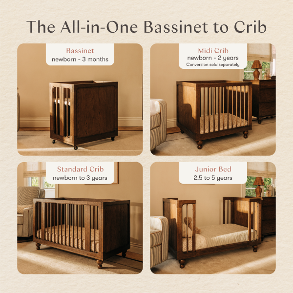 Astre All-Stages® 8-in-1 Crib with Bassinet + Toddler Bed Kits by Nate Berkus