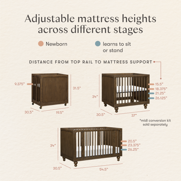 Astre All-Stages® 8-in-1 Crib with Bassinet + Toddler Bed Kits by Nate Berkus