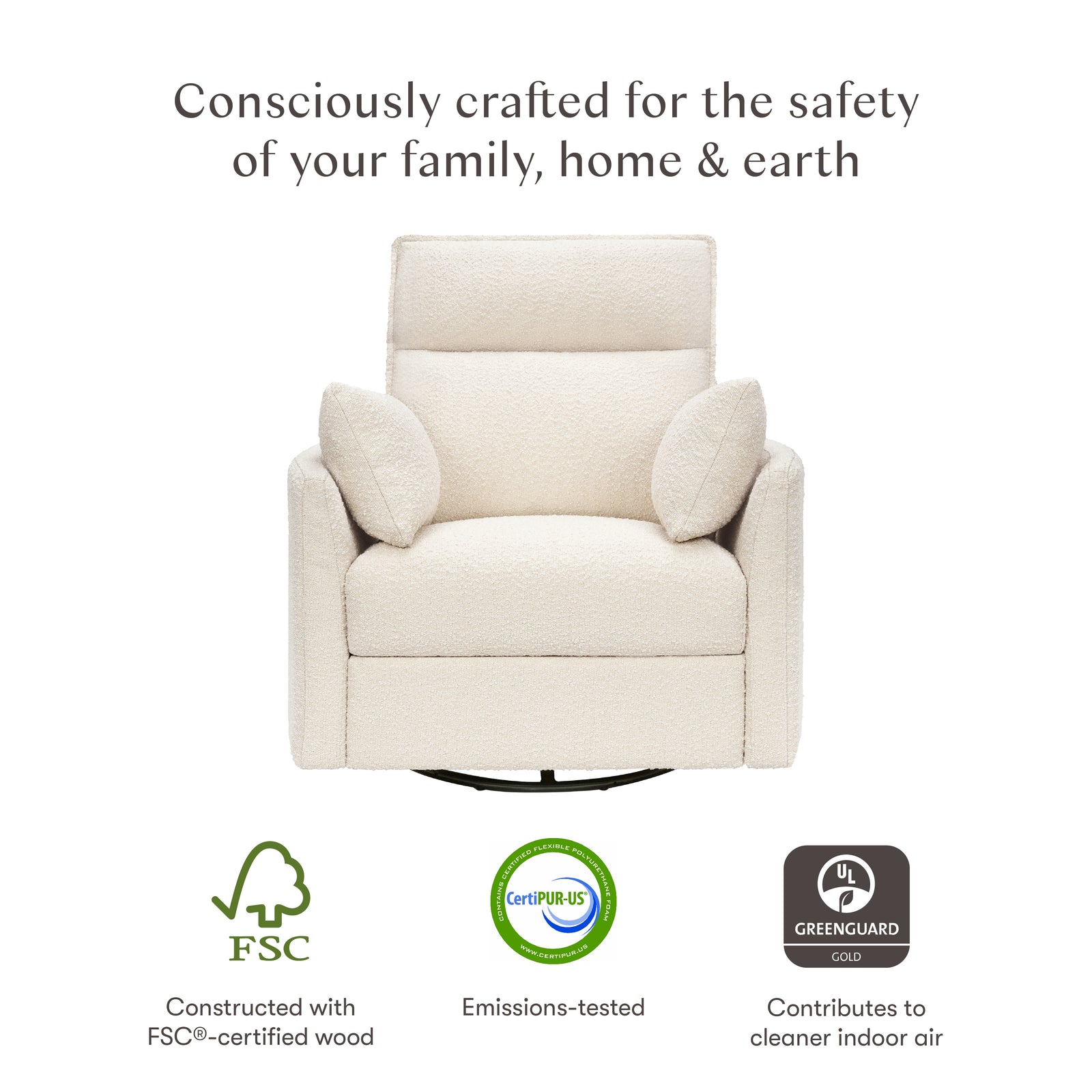Nori Electronic Recliner + Swivel Glider with USB Port