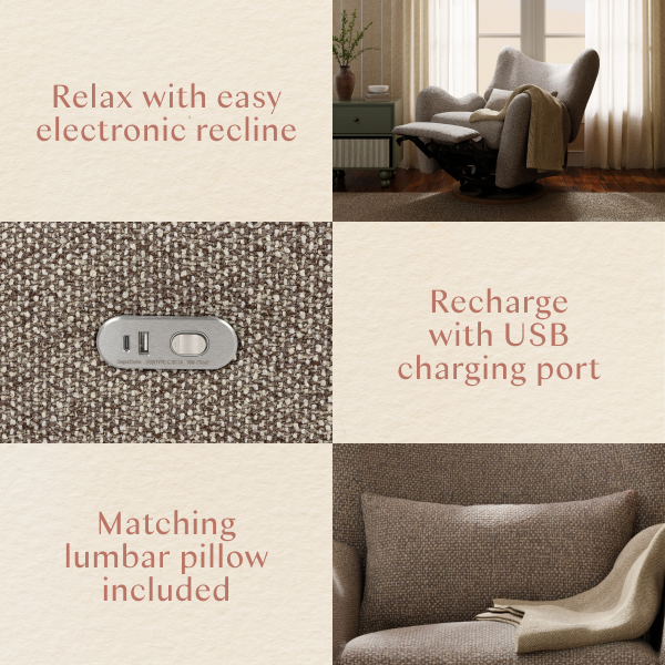 Westham Electronic Recliner and Glider with USB Port by Nate Berkus