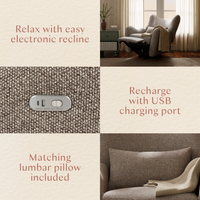 Westham Electronic Recliner and Glider with USB Port by Nate Berkus