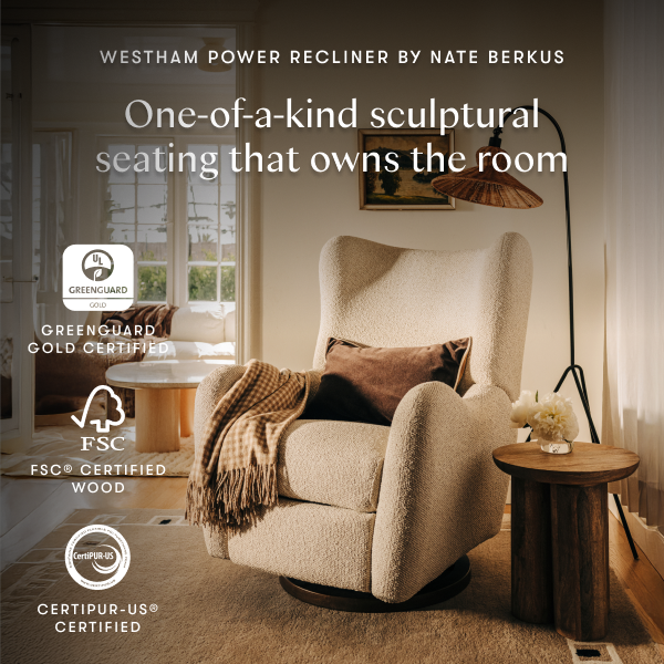 Westham Electronic Recliner and Glider with USB Port by Nate Berkus