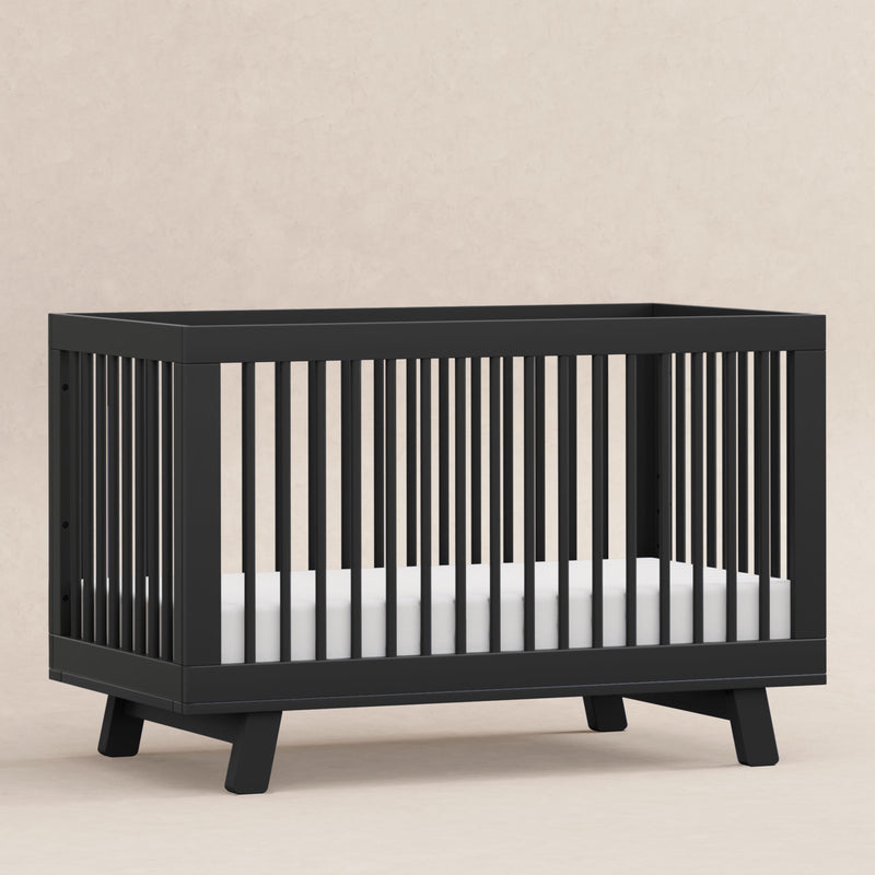 Hudson 3-in-1 Convertible Crib with Toddler Bed Conversion Kit - Black