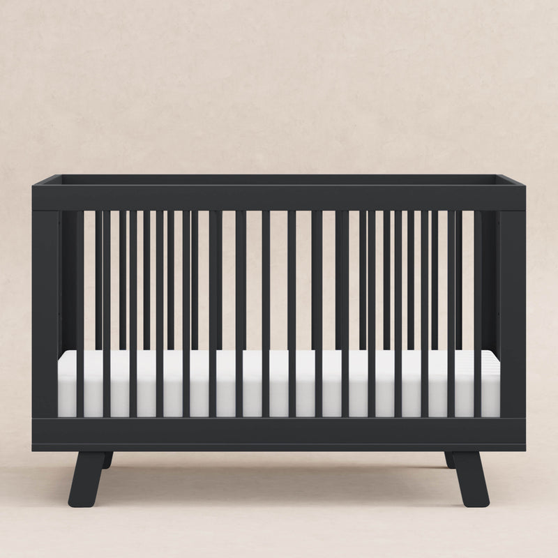 Hudson 3-in-1 Convertible Crib with Toddler Bed Conversion Kit - Black