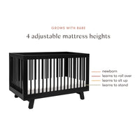 Hudson 3-in-1 Convertible Crib with Toddler Bed Conversion Kit