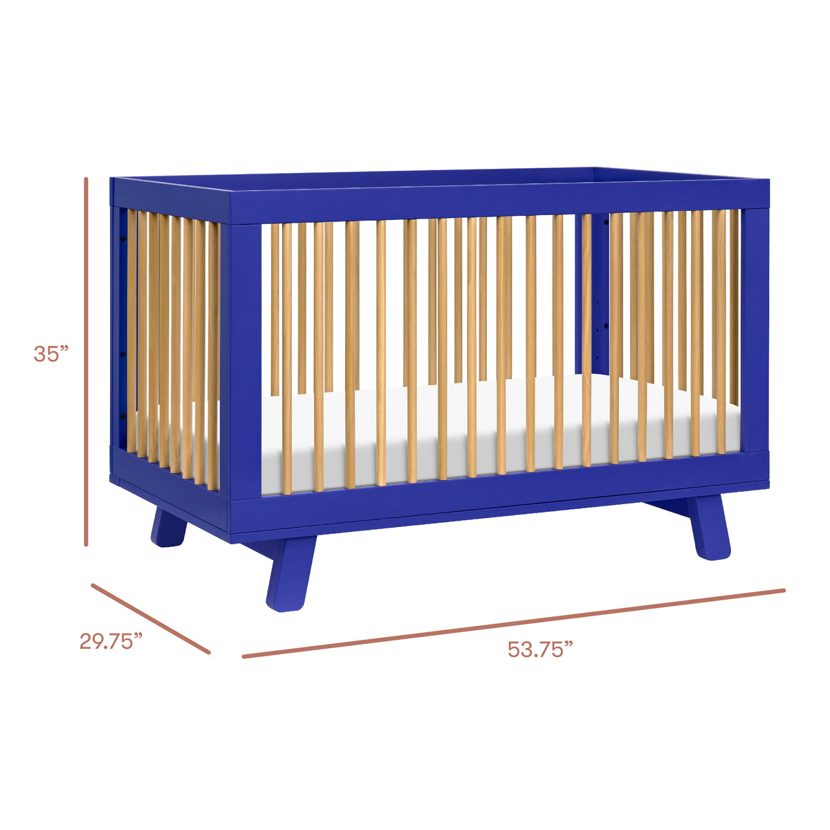 Hudson 3-in-1 Convertible Crib with Toddler Bed Conversion Kit