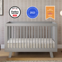 Hudson 3-in-1 Convertible Crib with Toddler Bed Conversion Kit - Grey