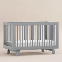 Hudson 3-in-1 Convertible Crib with Toddler Bed Conversion Kit - Grey