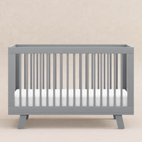 Hudson 3-in-1 Convertible Crib with Toddler Bed Conversion Kit - Grey