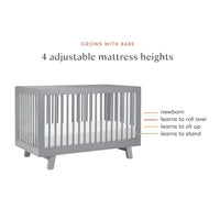 Hudson 3-in-1 Convertible Crib with Toddler Bed Conversion Kit