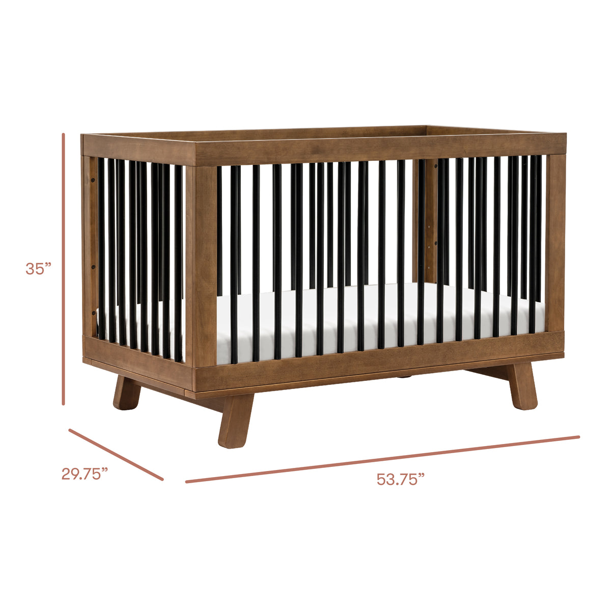 Hudson 3-in-1 Convertible Crib with Toddler Bed Conversion Kit