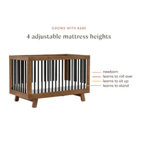Hudson 3-in-1 Convertible Crib with Toddler Bed Conversion Kit
