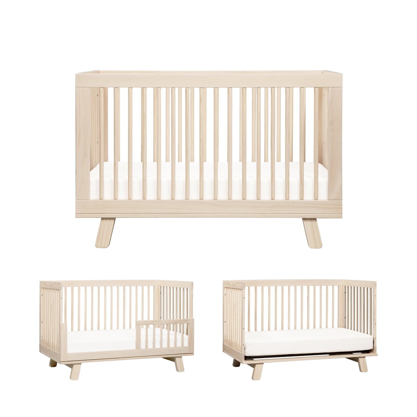 Hudson 3-in-1 Convertible Crib with Toddler Bed Conversion Kit