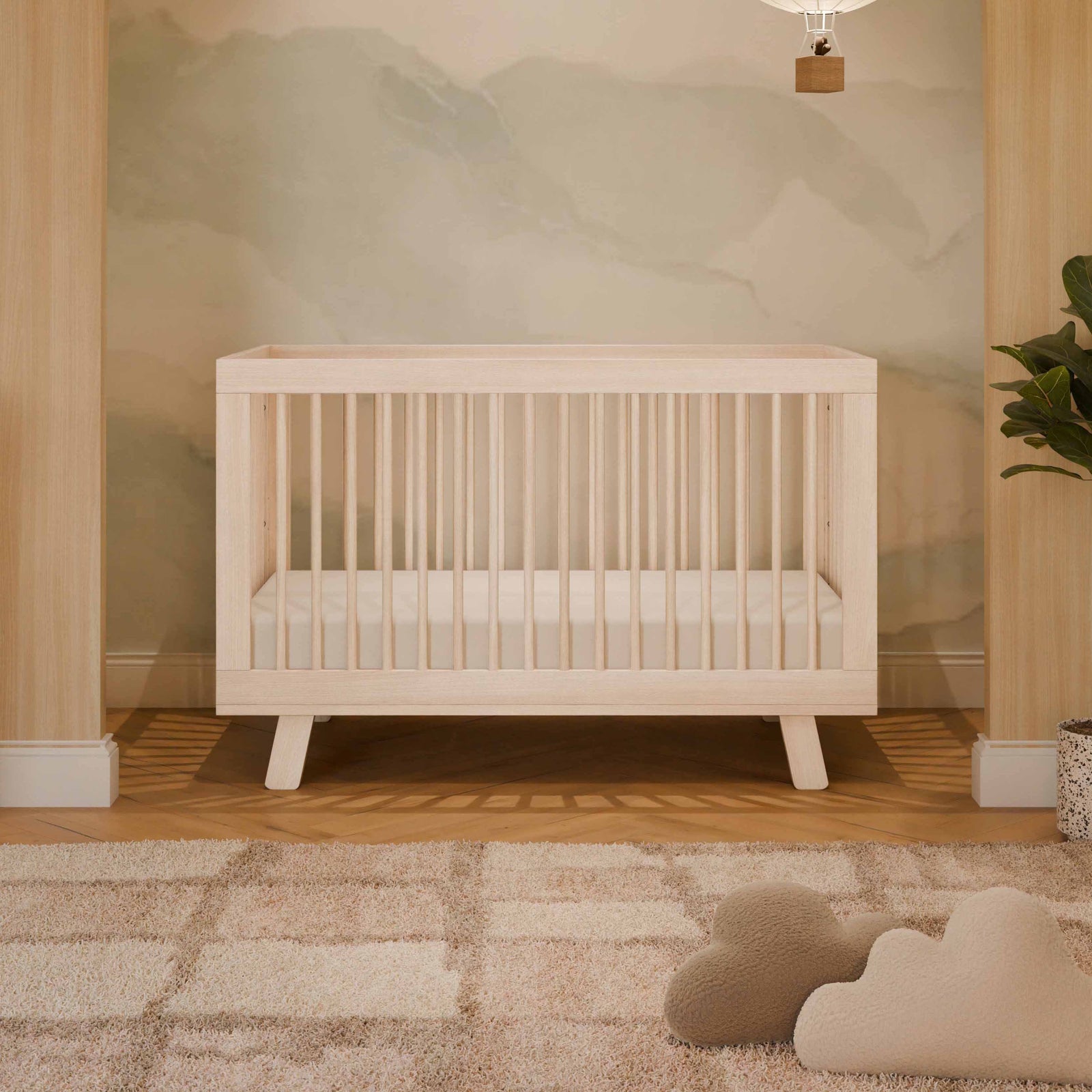 Hudson 3-in-1 Convertible Crib with Toddler Bed Conversion Kit
