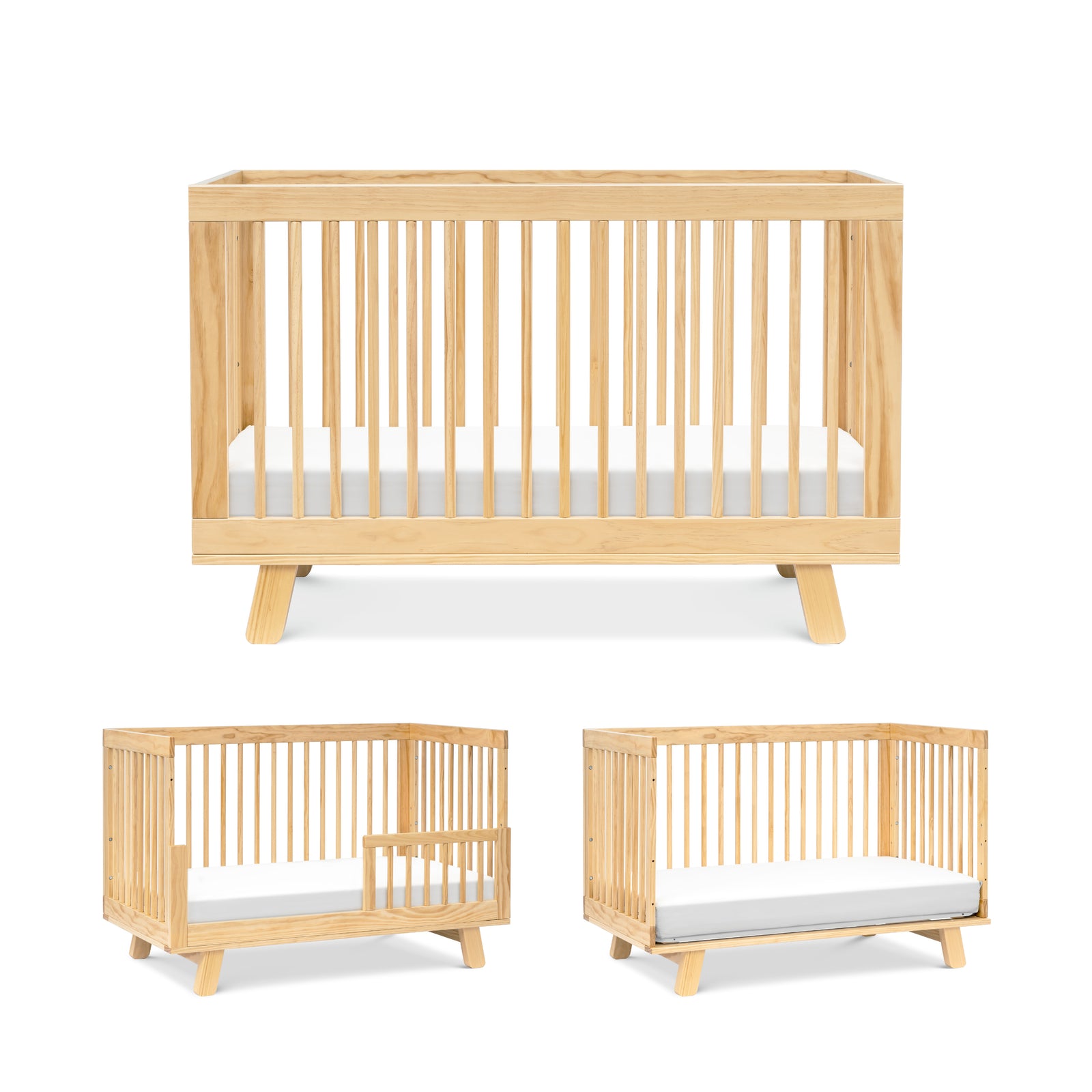 Hudson 3-in-1 Convertible Crib with Toddler Bed Conversion Kit