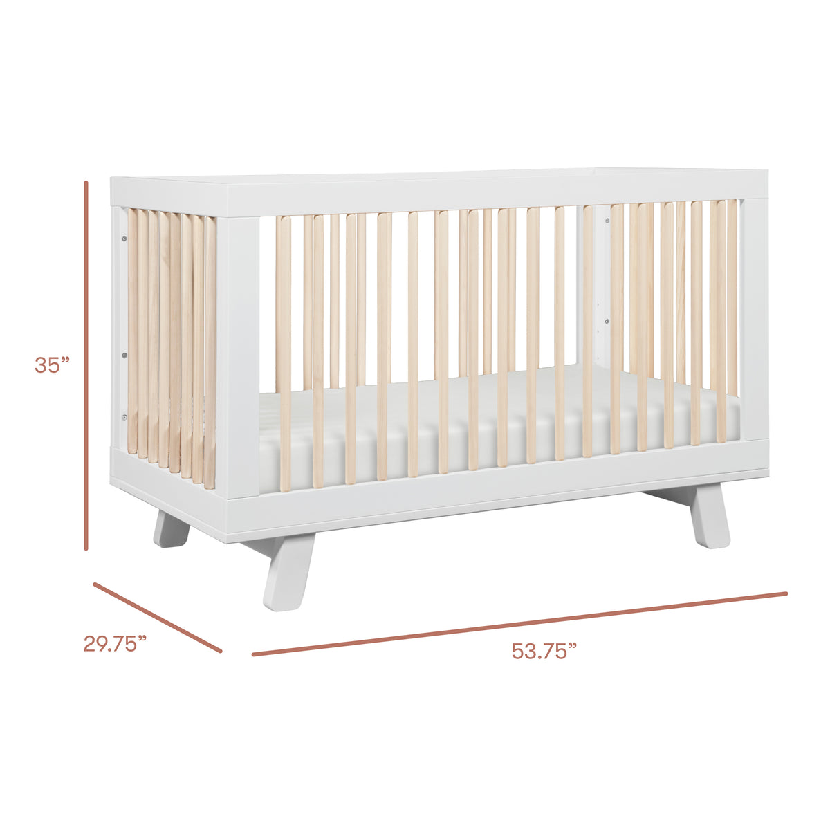 Hudson 3-in-1 Convertible Crib with Toddler Bed Conversion Kit