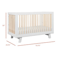 Hudson 3-in-1 Convertible Crib with Toddler Bed Conversion Kit