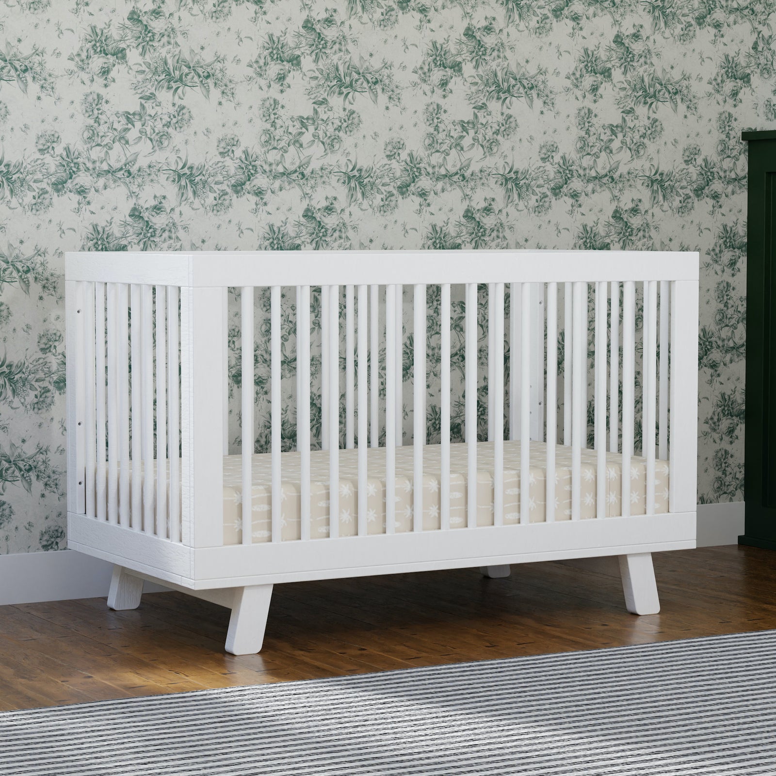 Hudson 3-in-1 Convertible Crib with Toddler Bed Conversion Kit