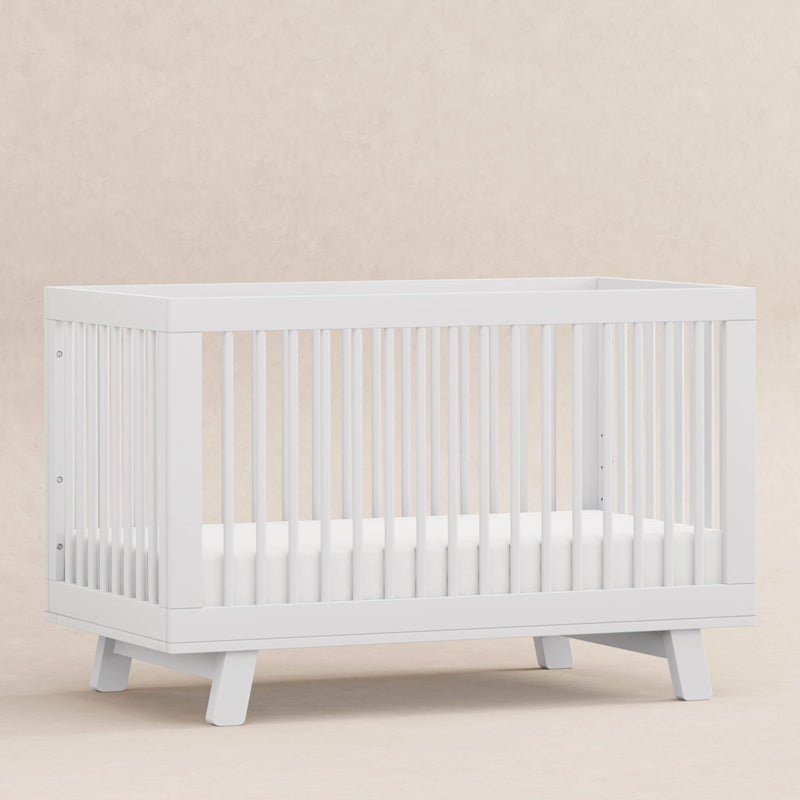 Hudson 3-in-1 Convertible Crib with Toddler Bed Conversion Kit - White