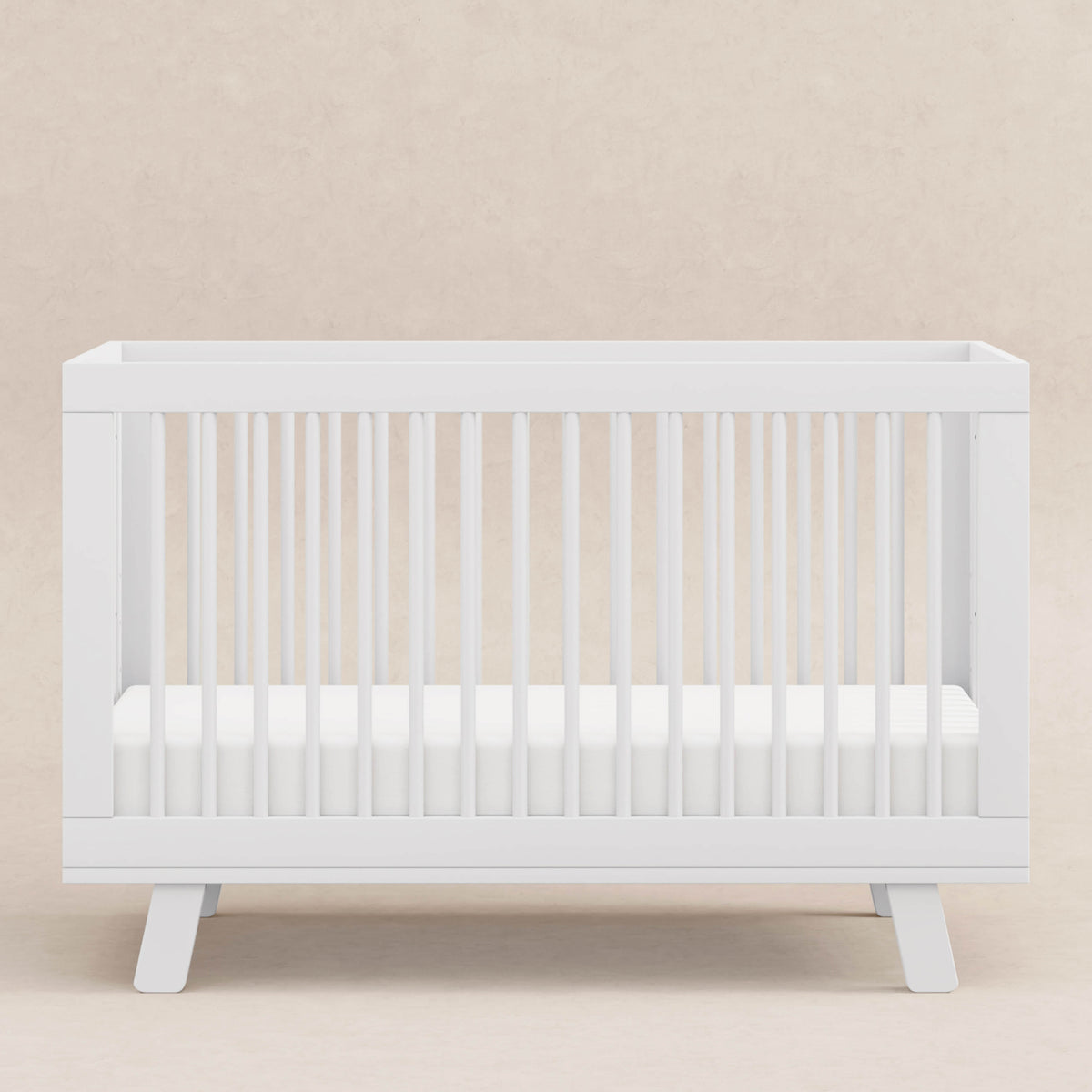 Hudson 3-in-1 Convertible Crib with Toddler Bed Conversion Kit - White