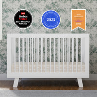 Hudson 3-in-1 Convertible Crib with Toddler Bed Conversion Kit
