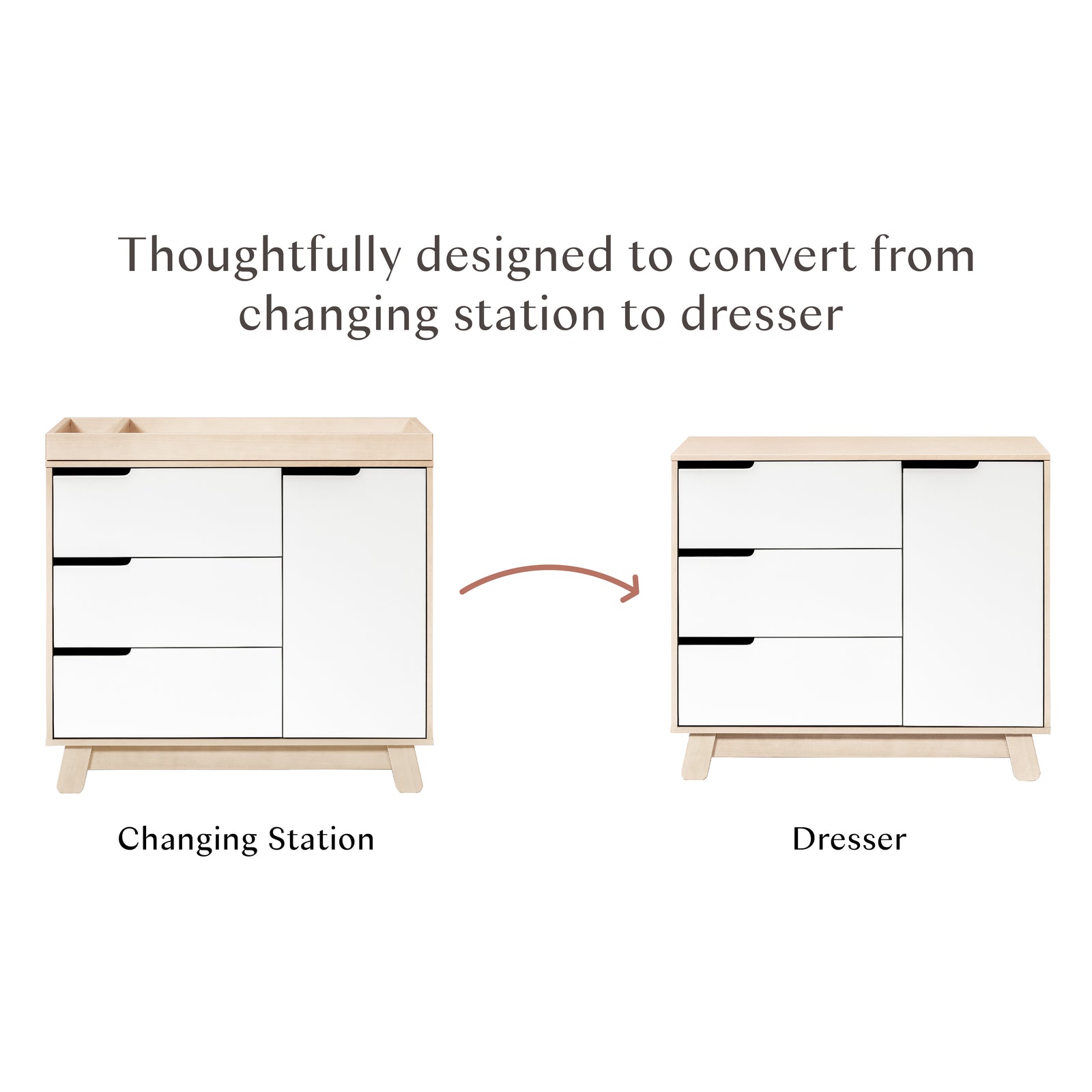 Hudson 3-Drawer Compact Changer Dresser with Removable Changing Tray (40")