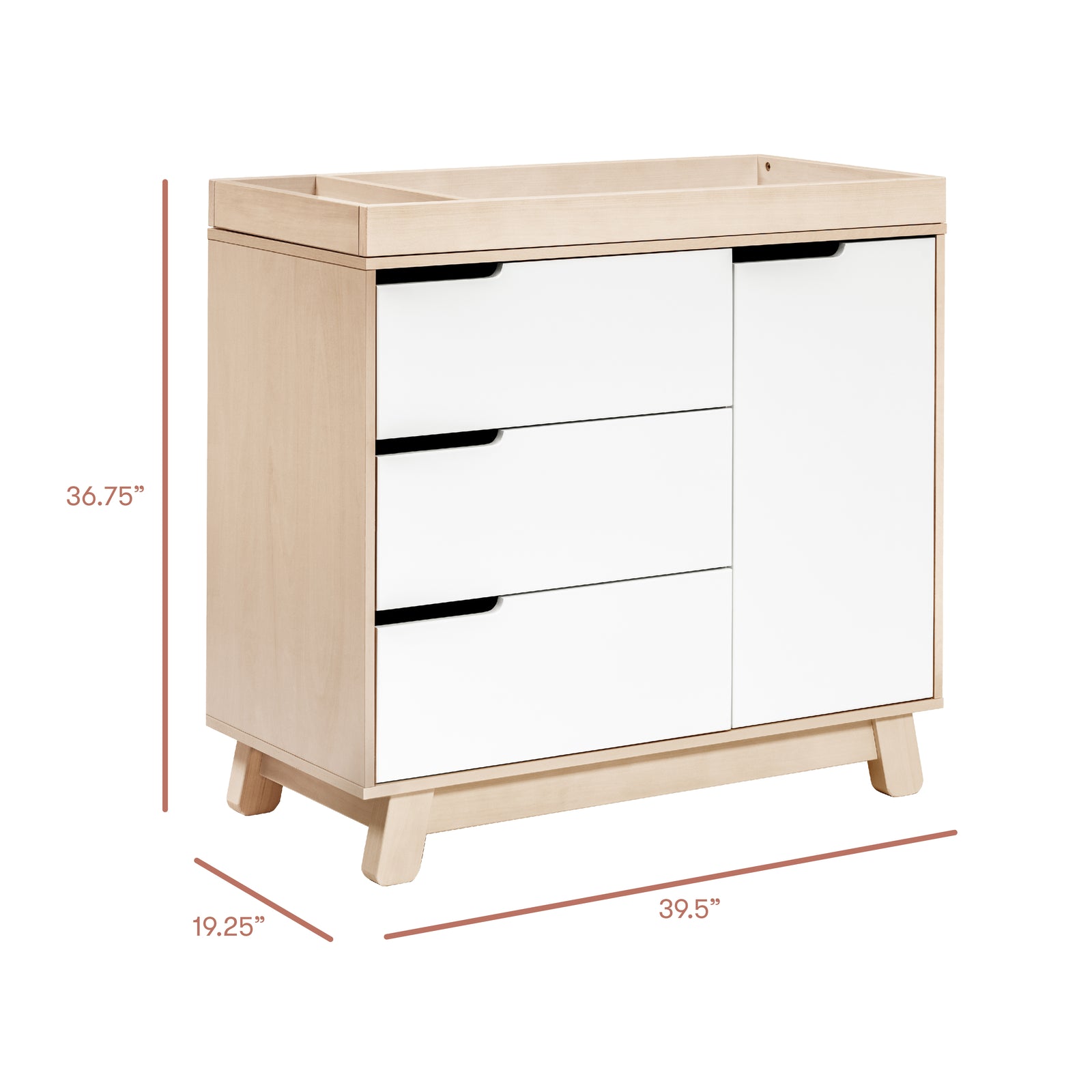 Hudson 3-Drawer Compact Changer Dresser with Removable Changing Tray (40")
