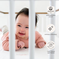 Pure Core 2-Stage Crib Mattress + Hybrid Quilted Waterproof Cover