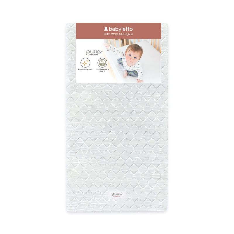 Pure Core Lightweight Mini Crib Mattress + Hybrid Quilted Waterproof Cover