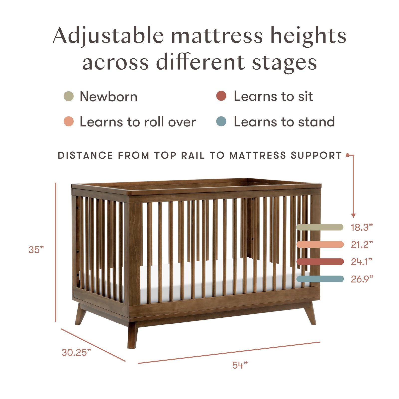 Scoot 3-in-1 Convertible Crib with Toddler Bed Conversion Kit