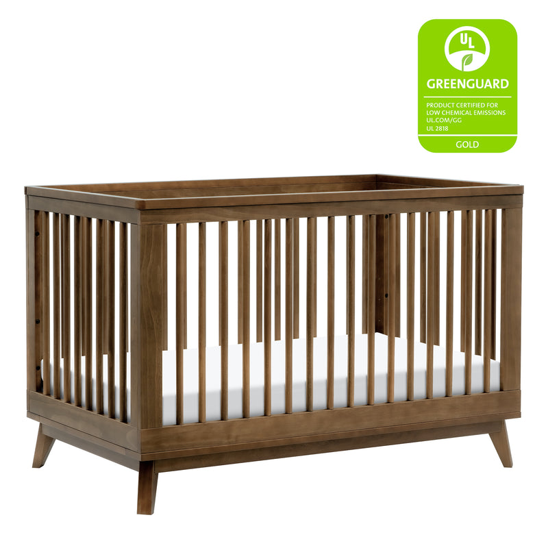 Scoot 3-in-1 Convertible Crib with Toddler Bed Conversion Kit - Natural Walnut