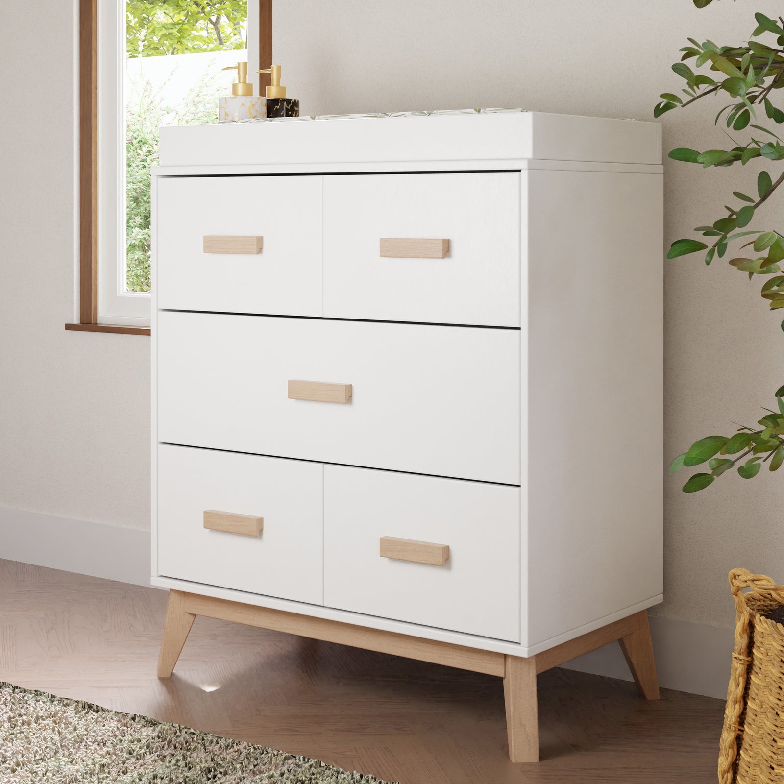 Scoot 3-Drawer Compact Changer Dresser with Removable Changing Tray (34")