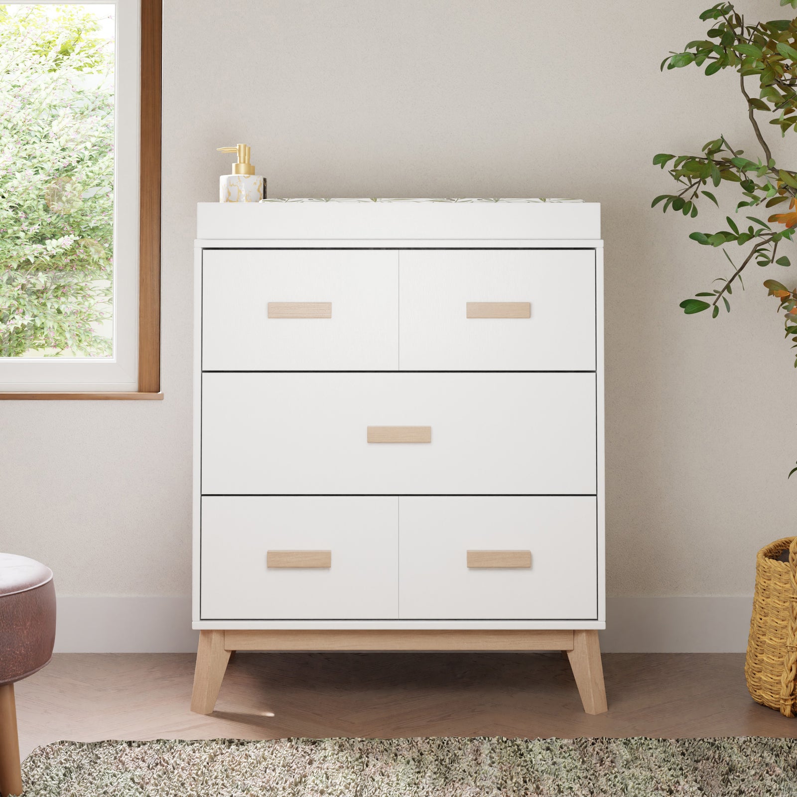 Scoot 3-Drawer Compact Changer Dresser with Removable Changing Tray (34")