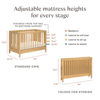 Maki Portable Folding Crib with Toddler Bed Conversion Kit