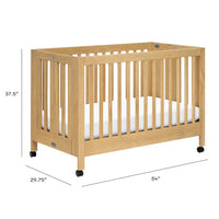 Maki Full-Size Portable Folding Crib with Toddler Bed Conversion Kit