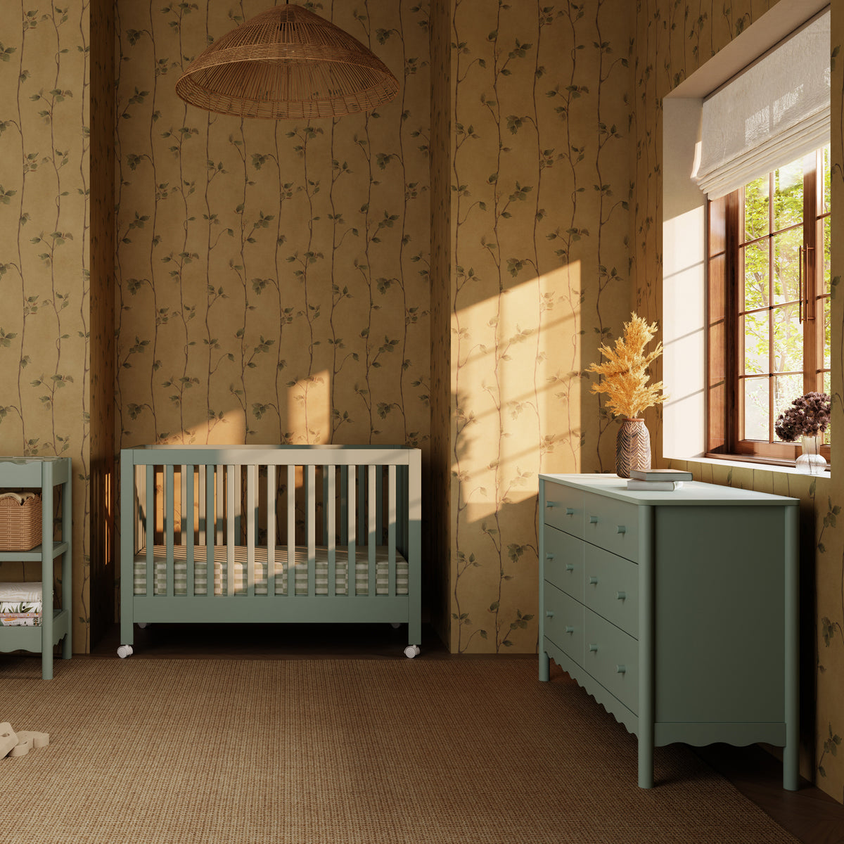 Maki Portable Folding Crib with Toddler Bed Conversion Kit