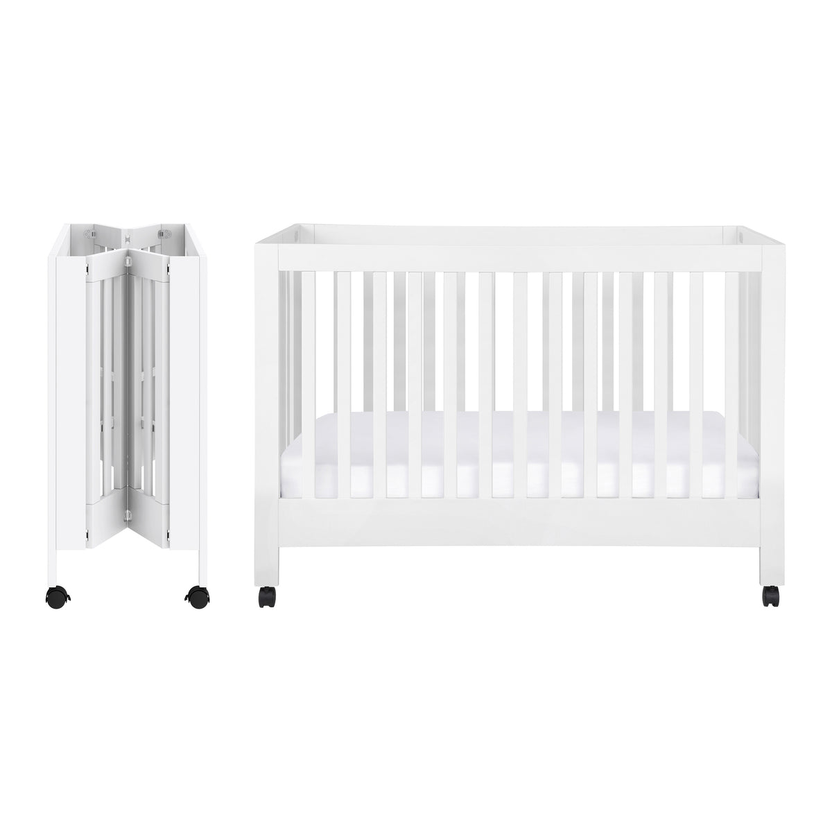Maki Portable Folding Crib with Toddler Bed Conversion Kit