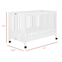 Maki Portable Folding Crib with Toddler Bed Conversion Kit