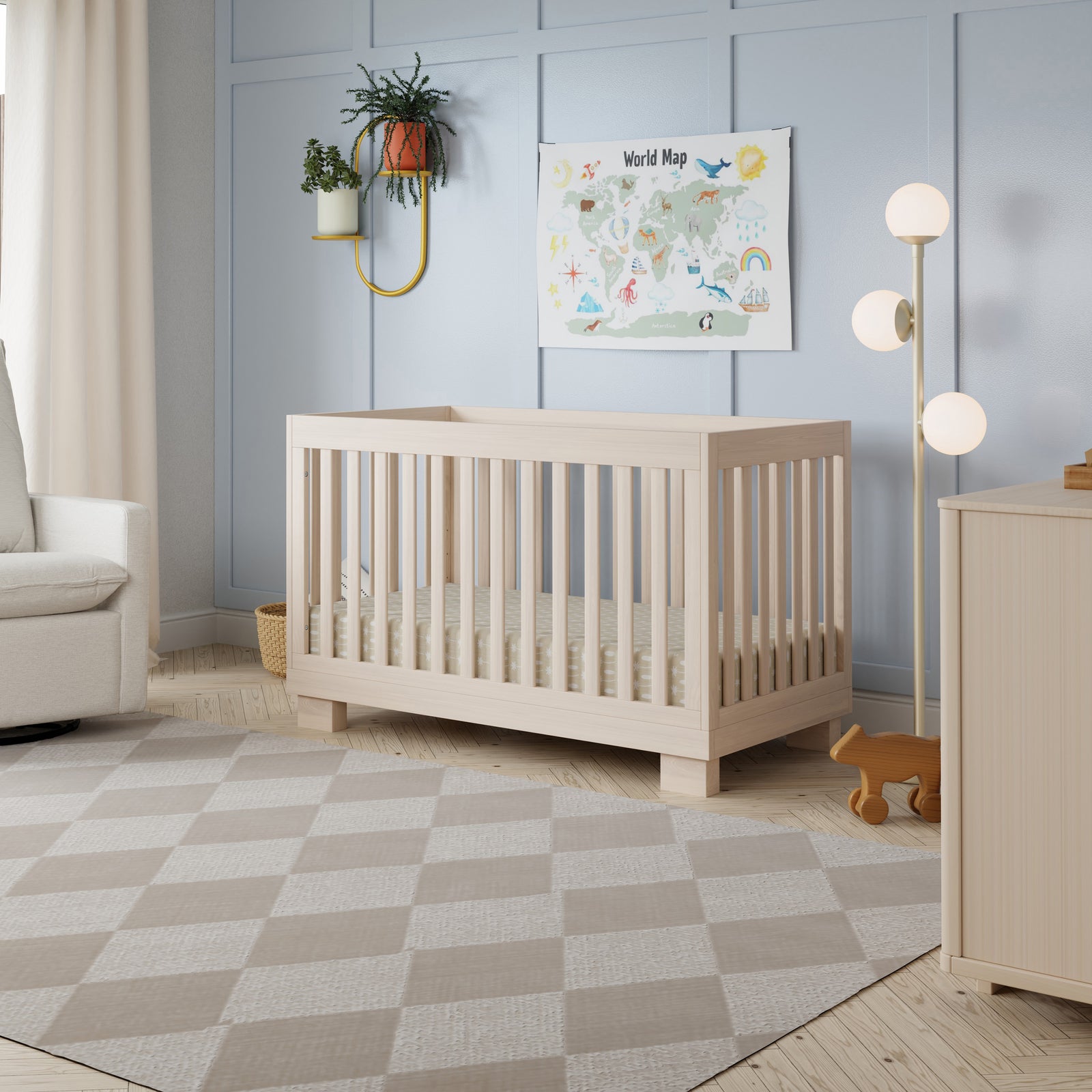 Modo 3-in-1 Convertible Crib with Toddler Bed Conversion Kit