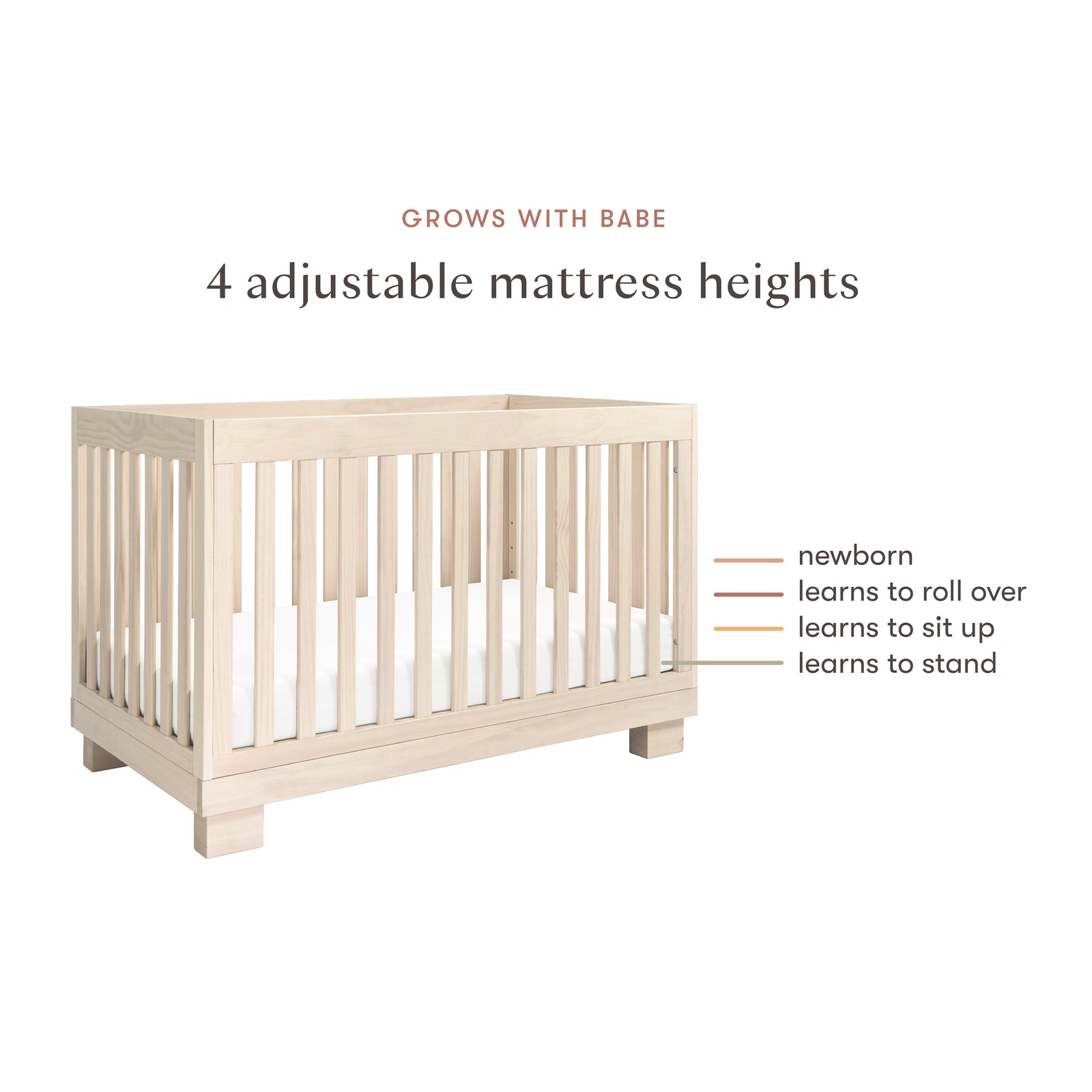 Modo 3-in-1 Convertible Crib with Toddler Bed Conversion Kit