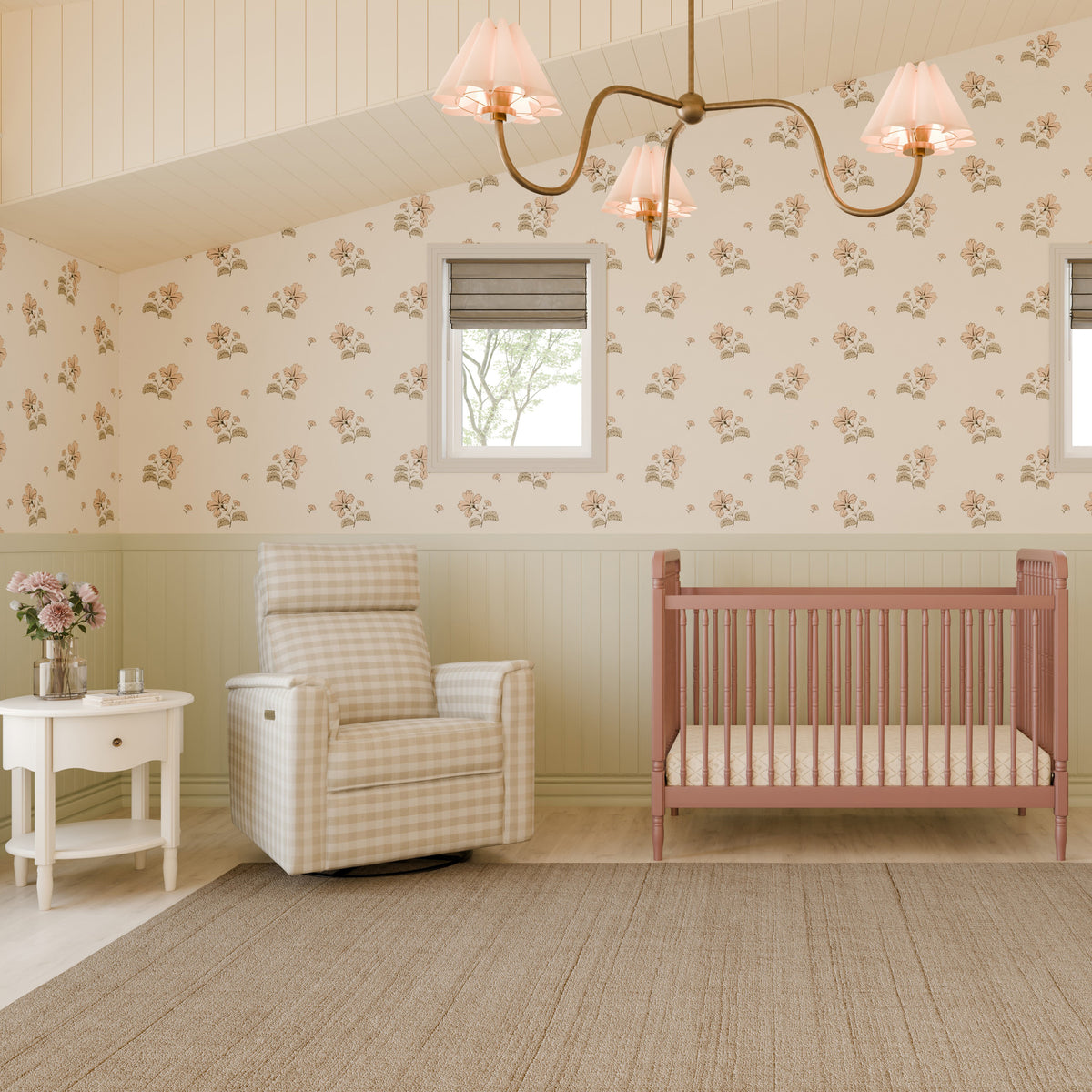 Namesake Liberty 3-in-1 Convertible Spindle Crib with Toddler Bed Conversion Kit