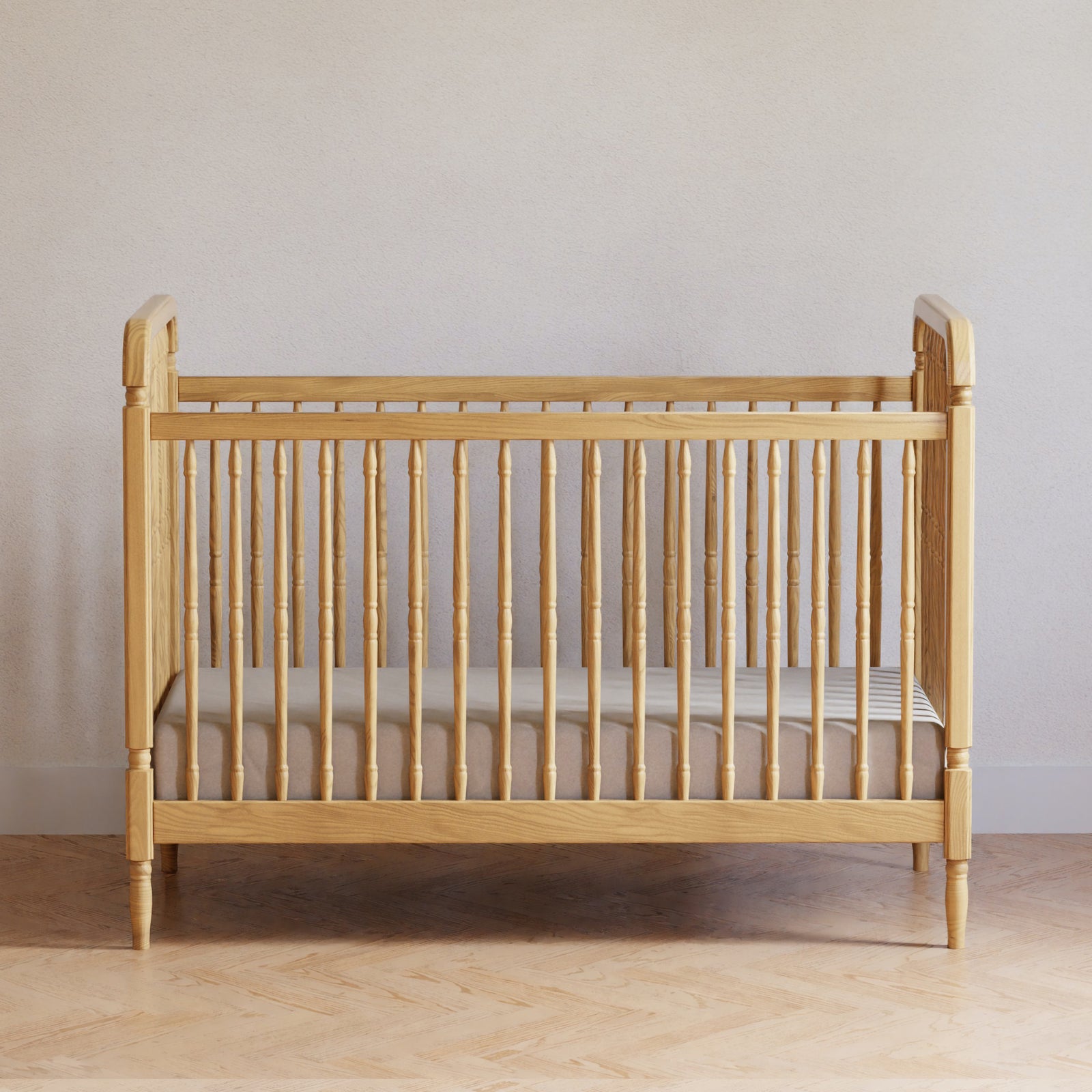 Namesake Liberty 3-in-1 Convertible Spindle Crib with Toddler Bed Conversion Kit