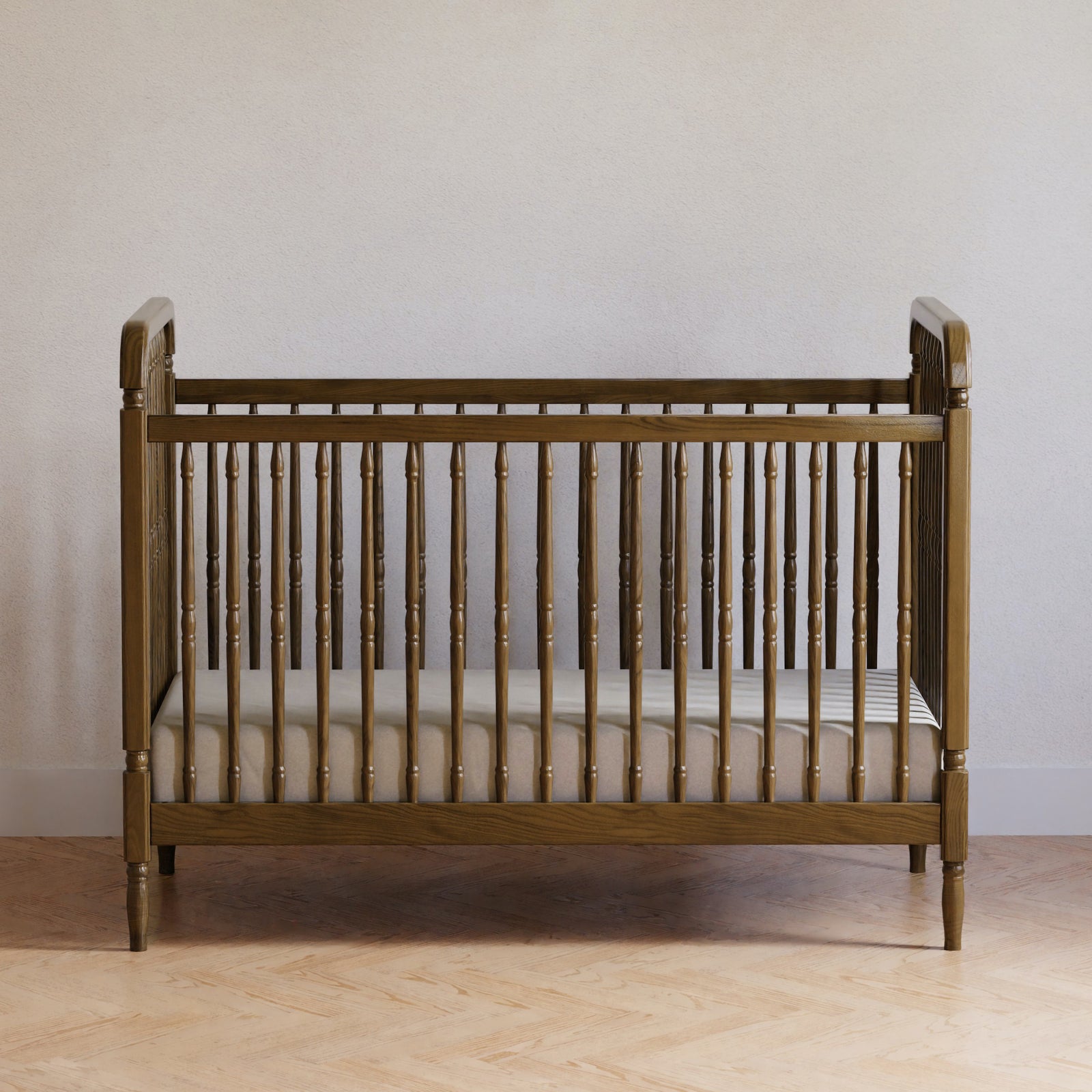 Namesake Liberty 3-in-1 Convertible Spindle Crib with Toddler Bed Conversion Kit